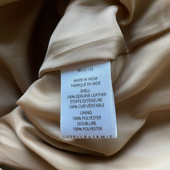 Stella and Jamie Galo Genuine Leather Mini Skirt - Size Small - Picture 8 of 8